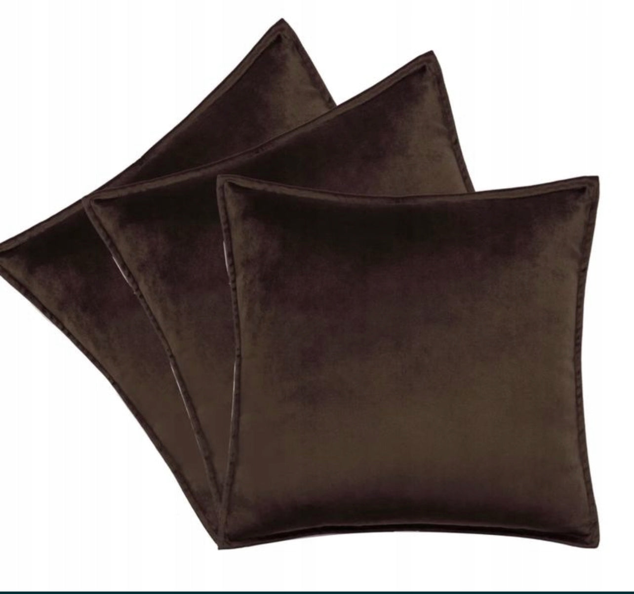 TAN TOMI aksamitne poszewki na poduszki 3sztuki 40x40 kolor Dunkelbraun