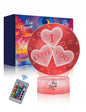 Lampka nocna LED 3D – serce, dekoracyjna