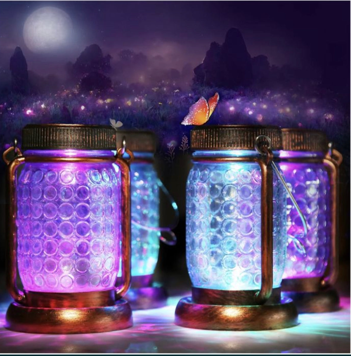 Zestaw 4 Lamp Solarnych