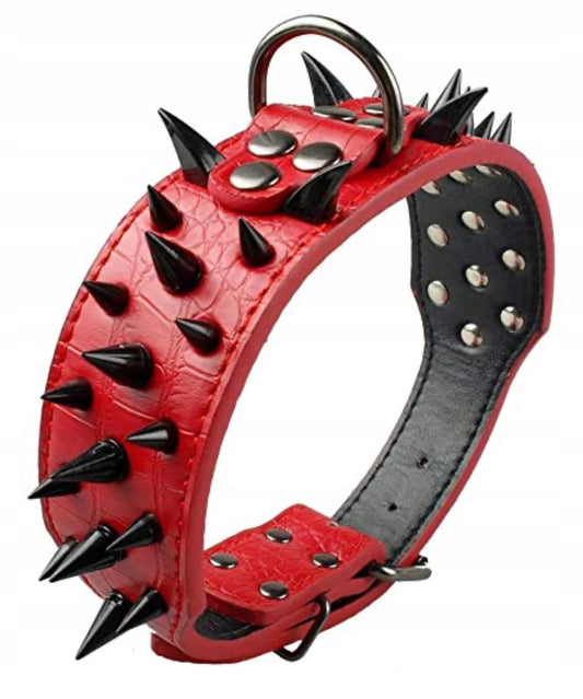 Obroża Dla Psa Z Kolcami Skórzana Bully 63cm XXL