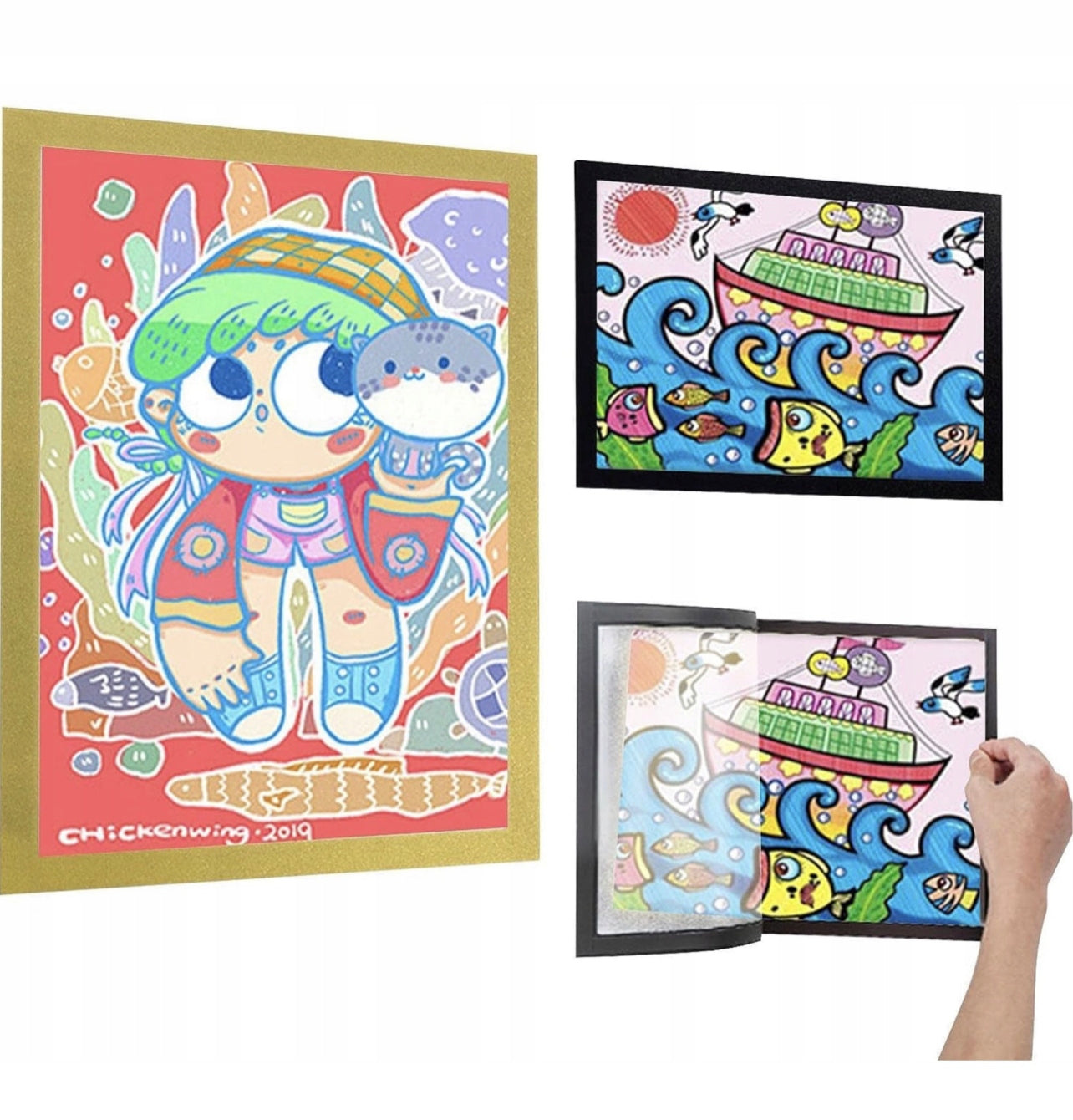 Magnetyczne ramki do zdjęć 6 sztuk