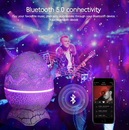 Projektor gwiazd lampka głośnik jajo dinozaura