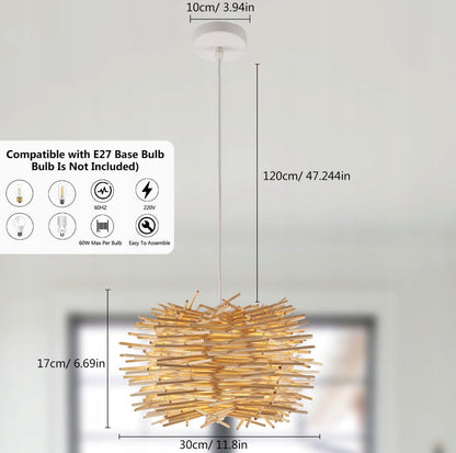 Ręcznie tkana lampa wisząca w stylu boho lampa wisząca vintage