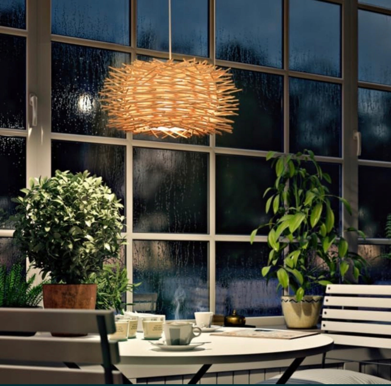 Ręcznie tkana lampa wisząca w stylu boho lampa wisząca vintage