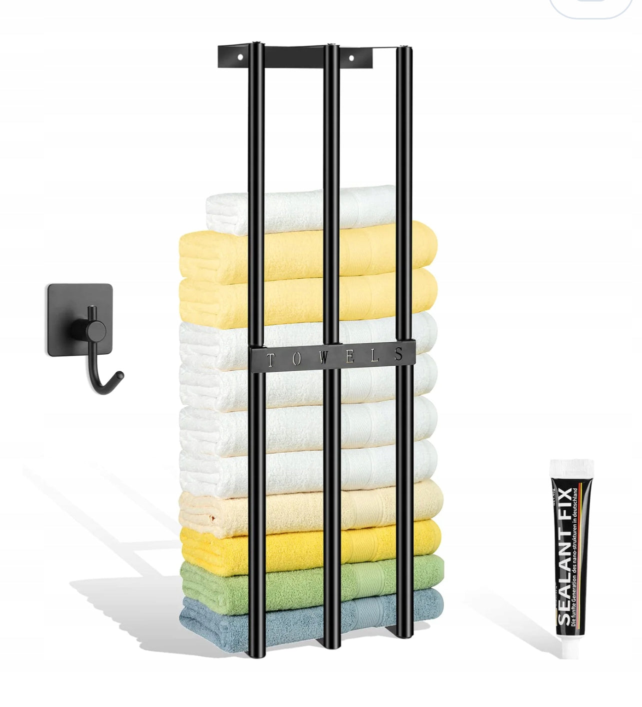 wieszak stojak na reczniki styl loft mocowany do ściany