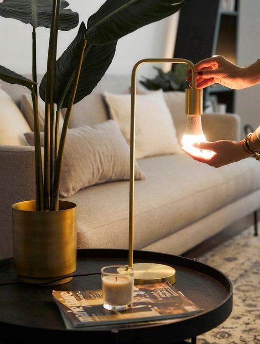 Lampka nocna i biurkowa Flow, mosiądz, 60 W